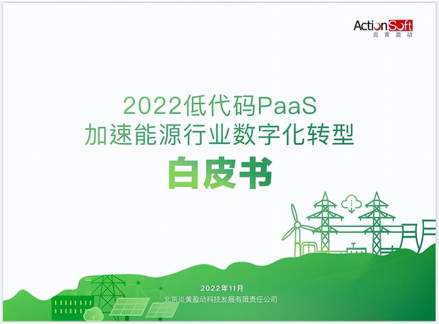 炎黃盈動(dòng)發(fā)布《2022低代碼PaaS加速能源行業(yè)數(shù)字化轉(zhuǎn)型白皮書》